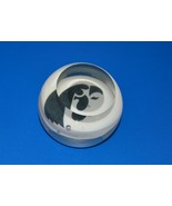 Paperweights/Souvenir-Clear Glass Paperweight with Face and Unique Designs - $14.40