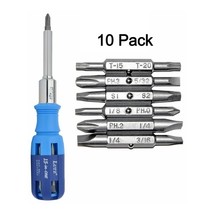 Lutz 15-IN-1 Ratcheting Screwdriver Blue (Set of 10) - £101.01 GBP