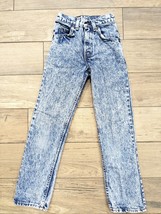 Vintage Levi`s Jeans Blue 23x25 youth kids boys 10 Orange Tab Acid Wash USA - £70.52 GBP