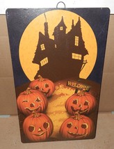 Halloween Metal Signs Tins 15 1/2&quot; x 9 1/2&quot; You Choose Type Antique Look... - £7.87 GBP
