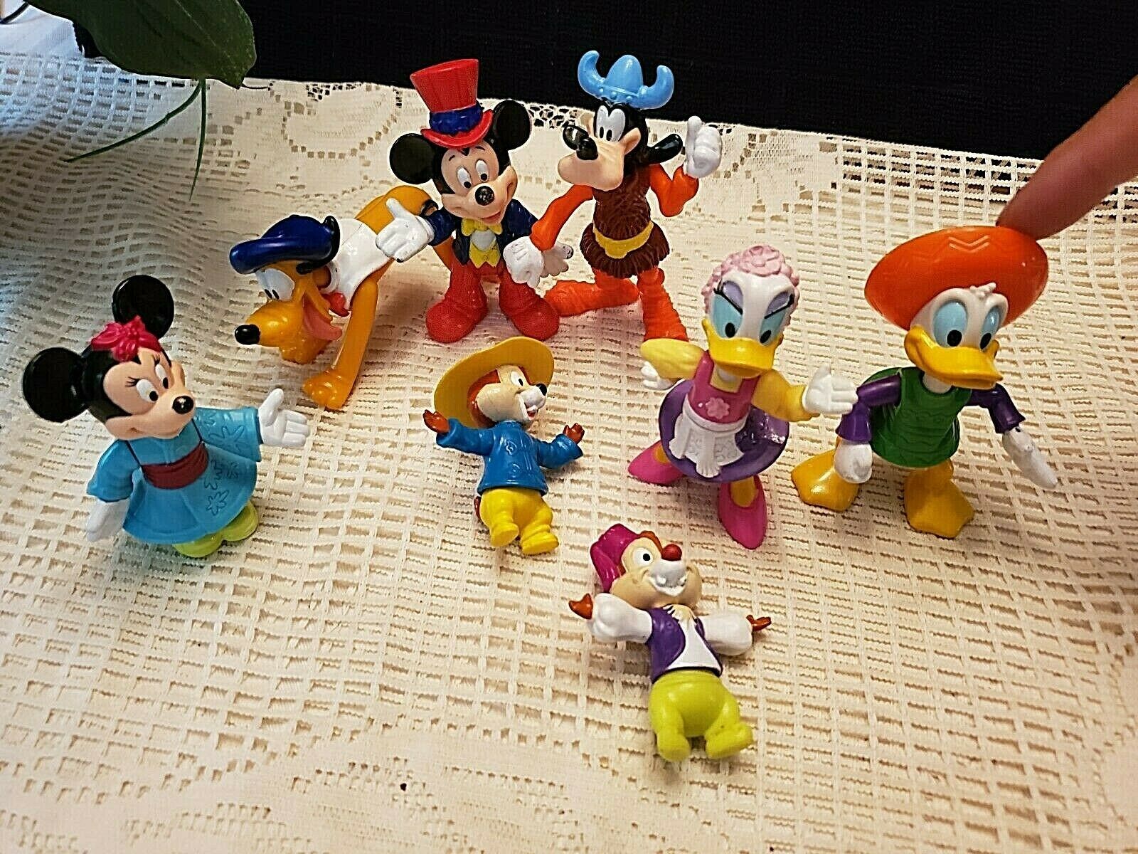 DISNEY MOVEABLE FIGURINES - MICKEY, MINNIE, PLUTO - $11.30