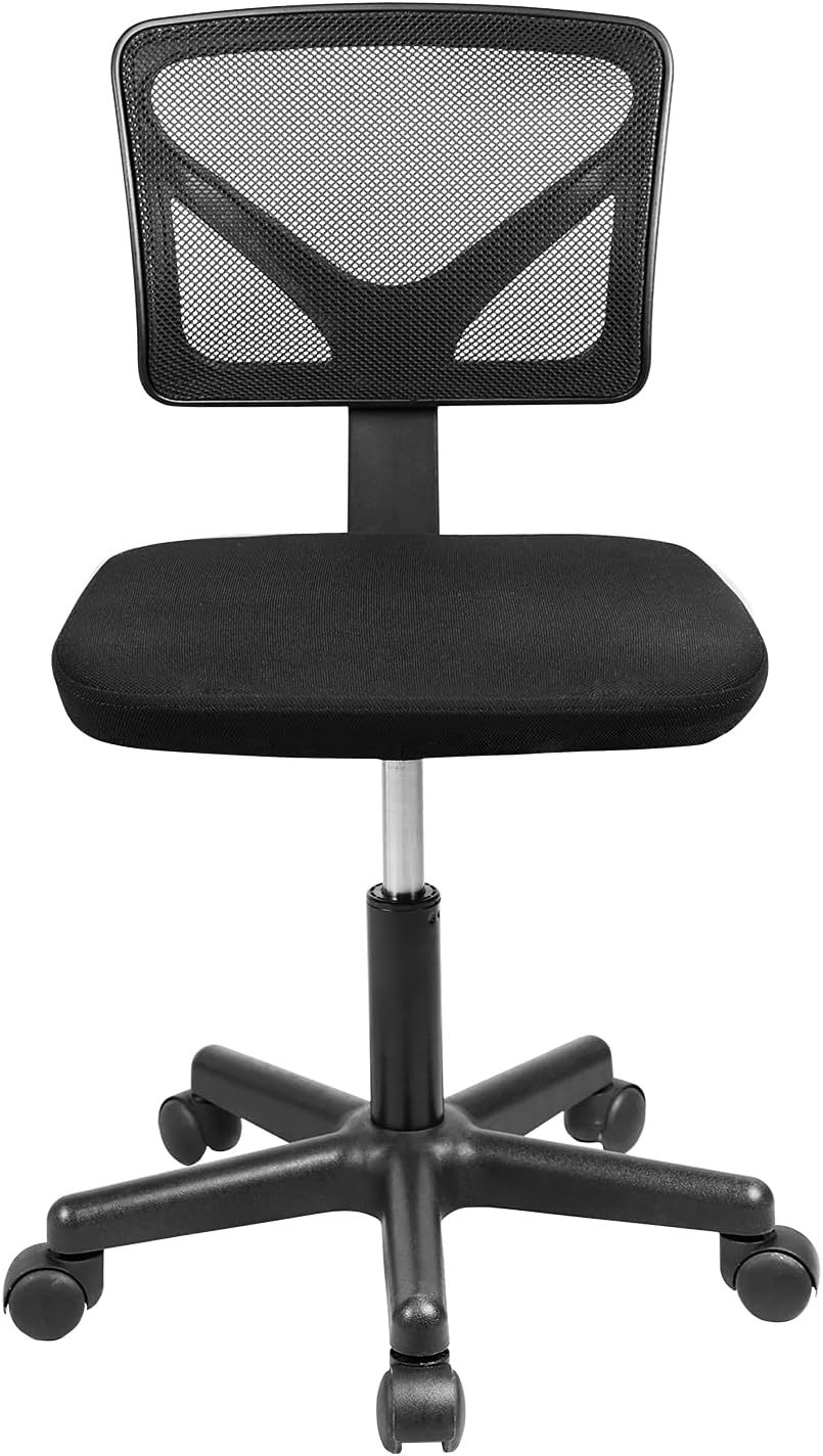 Desk Chair, Armless Office Mesh Computer Desk Chair Swivel Small Desk Chair - $69.95