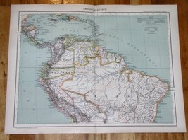 1889 Original Antique Of Brazil Colombia Peru Ecuador / South America - £14.08 GBP