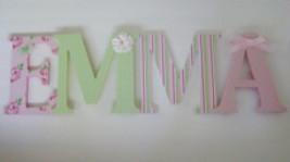 Wood Letters-Nursery Decor- ANY NAME- Custom made to your decor - £9.95 GBP