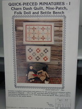 Sewing Pattern Miniature Quilts, Folk Dolls, Bench UNCUT - £5.50 GBP