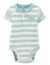 Baby Boys 1-Pc. Cotton Striped Henley Bodysuit 6m - £11.54 GBP