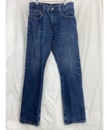 Levis 517 Men&#39;s 31x34 Blue Denim Distressed Jeans Bootcut - £24.68 GBP