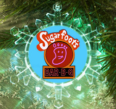 King Of The Hill Sugarfoot&#39;s Bar-B-Q Snowflake Holiday Christmas Tree Ornament - £12.89 GBP