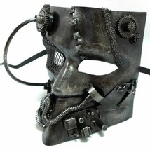 Wasteland Steampunk Bauta Masquerade Mask Men Antique Brushed Silver - £19.83 GBP
