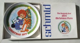 Raggedy Ann Christmas Collectors Plate 1977 With Box - £13.08 GBP
