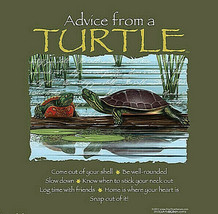 Turtle T-shirt S 2XL Advice Unisex NWT Tortoise Forest Cotton Green - £15.88 GBP