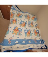 Vintage Disney Winnie the Pooh With Clouds Satin Trim Blanket Twin Size ... - $40.46 CAD