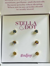 Stella and Dot gold GWP Stud Set, 3 In 1 - $29.00