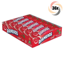 Full Box 36x Bars Airheads Cherry Flavored Chewy Taffy Candy Singles | .55oz - $20.83