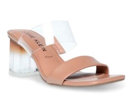 Anne Klein Fantasia Heel Slide Sandal Women&#39;s Size 8 Clear/Natural Nude - £28.57 GBP