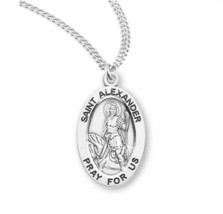 St. Alexander Sterling Silver Medal Necklace, 20 Inch Chain - $40.95