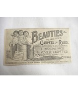 1896 The Russell Carpet Co. Ad, Chicago Featuring 3 Babies - $10.96 CAD