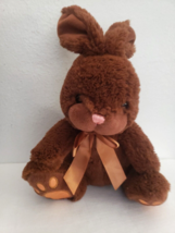 2015 Animal Adventure Bunny Rabbit Plush Stuffed Animal Chocolate Dark Brown - £17.80 GBP