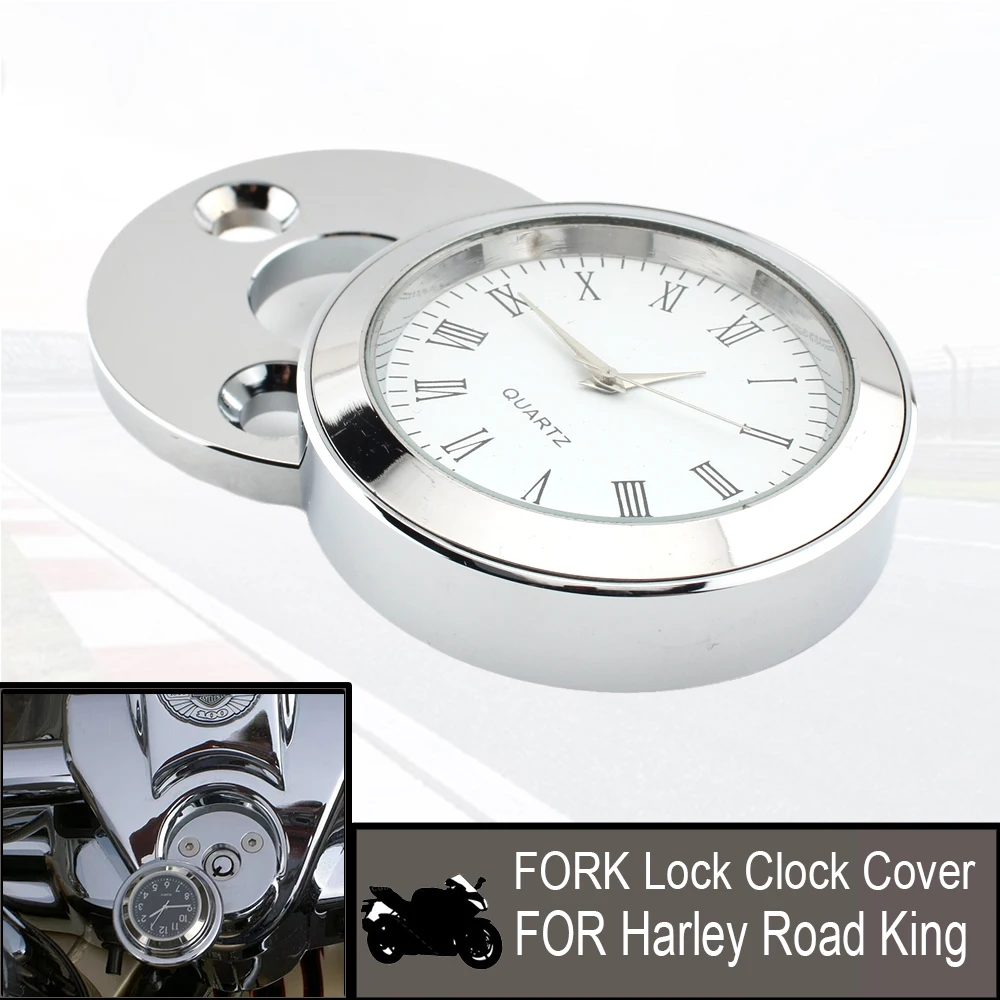 Motorcycle K Lock Clock Cover  Harley Road  White Dial Waterproof! Road Shoes - £320.23 GBP