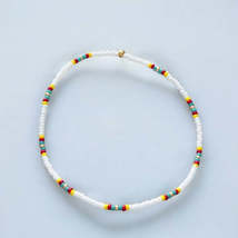 Dainty White Beads Anklet - $7.99