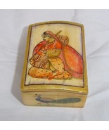 Antique looking decorative Hand painting Pills Box Wooden hand crafted b... - $996.62 MXN