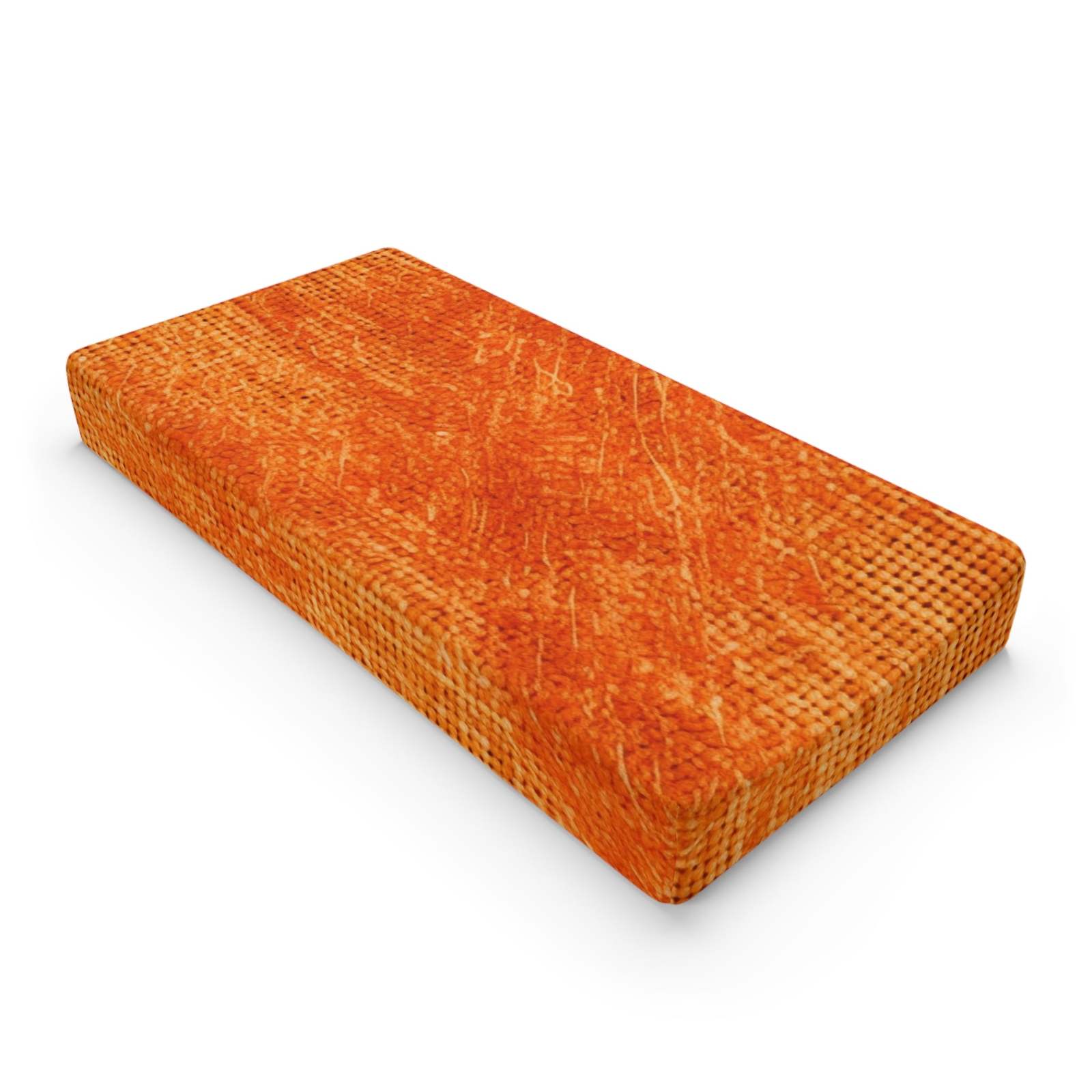Burnt Orange/Rust: Denim-Inspired Autumn Fall Color Fabric - Baby Changing Pad C