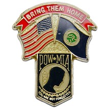 American POW &amp; Kansas Flags Pin 1 1/4&quot; - $9.76