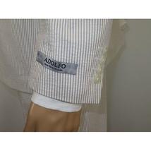 Men Seersucker Suit By Adolfo Stripe Casual Dressy Summer Suit 2 Button C624 Tan image 7