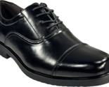 Men&#39;s Black Patent Formal Wedding Cap-toe Oxford Dress Shoes SZ 9.5 - £39.61 GBP