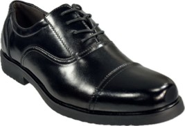 Men&#39;s Black Patent Formal Wedding Cap-toe Oxford Dress Shoes SZ 9.5 - £39.95 GBP