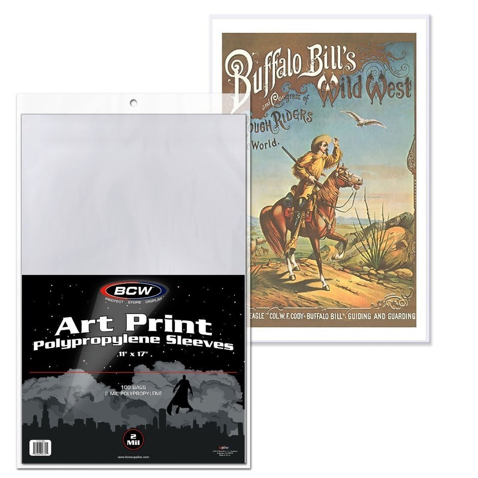 2 packs of 100 (200) BCW 11&quot; x 17&quot; Art Print Sleeves - $39.19