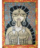 Original Vintage Pattachitra. Painting of Goddess Kali. 100% organic color - £142.10 GBP