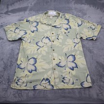 Boca Classics Shirt Mens L Beige Island Wear Button Up Short Sleeve Collared Top - £20.08 GBP