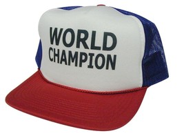 WORLD CHAMPION Trucker Hat mesh hat snapback hat adjustable - £11.56 GBP