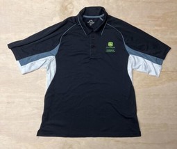 John Deere Waterloo GR Leadership Team Black Short Sleeve Polo Shirt Sz ... - £9.33 GBP