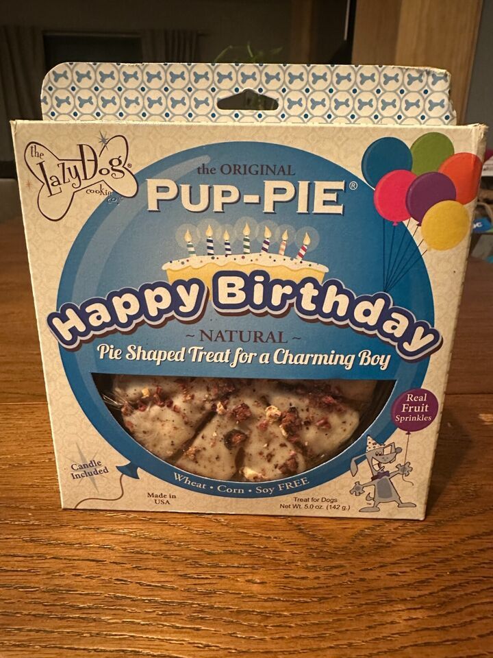  The Lazy Dog Original Pup-Pie – Happy Birthday Treat for a Charming Boy... - $9.49