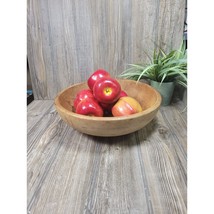 Vintage Round Wooden Bowl, Primitive Condition 12&quot; - £36.34 GBP