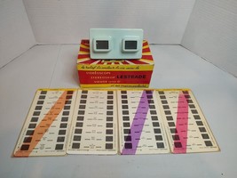 Vintage Stereoscope Lestrade Simplex View Master Viewer and 4 Cards Fran... - £19.15 GBP