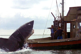 Roy Scheider and Robert Shaw in Jaws shark attacking Orca boat 18x24 Poster - £19.17 GBP