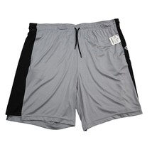 Reebok Shorts Mens 3XL Gray Black Lightweight Athletic Casual Elastic Dr... - £20.55 GBP