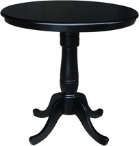 Black 36-Inch Round By 36-Inch High Top Ped Table From International Concepts. - £278.87 GBP