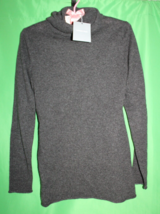 Hannah Rose Cashmere Long Sleeve Turtleneck Gray Sweater Size Women&#39;s XS - £55.07 GBP
