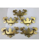 Vintage drawer handles X5 hardware USA pulls old knobs ESTATE SALE! BRASS - $545.14 MXN