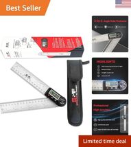 Digital Angle Finder Ruler 7 Inch / 200 mm Stainless Steel with Case, Di... - $69.80