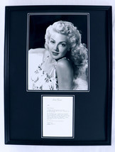 Lana Turner Signed Framed 1988 Typed Letter &amp; Photo Display JSA - £388.35 GBP