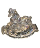 VTG Taiwan R.O.C. Iridescent Glass Christmas Toys Rocking Horse Candle H... - $21.87 CAD
