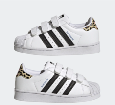 New ADIDAS Superstar CF I Toddler shoes White Black  Sneakers Leopard Cheetah - $29.99