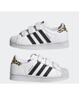 New ADIDAS Superstar CF I Toddler shoes White Black  Sneakers Leopard Ch... - £23.52 GBP