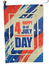 Independence Day 4th of July Garden Flag Double Sided Burlap 12 x 18 - £7.48 GBP