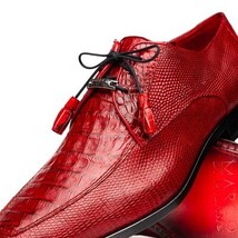 Men's Shoes caiman and lizard dress derby Merida Red image 3